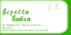 gizella buksa business card